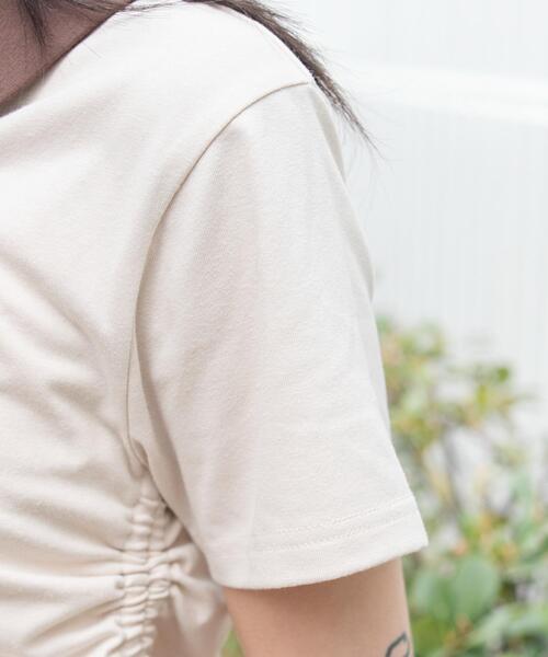 WEGO（ウィゴー）の「WEGO/スキッパーサイドドロストT（Tシャツ/カットソー・レディース・ブラウン/ホワイト/ネイビー/ホワイト系その他・FREE）」の10枚目の写真
