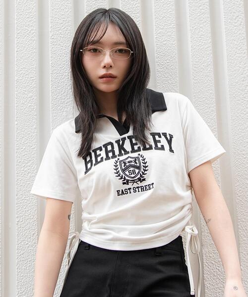 WEGO（ウィゴー）の「WEGO/スキッパーサイドドロストT（Tシャツ/カットソー・レディース・ブラウン/ホワイト/ネイビー/ホワイト系その他・FREE）」の13枚目の写真