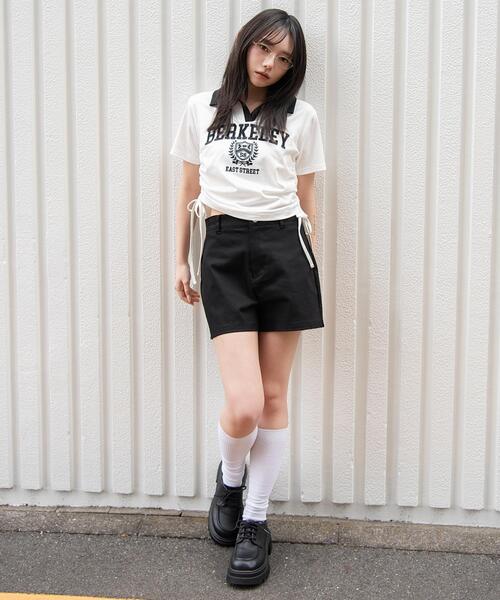 WEGO（ウィゴー）の「WEGO/スキッパーサイドドロストT（Tシャツ/カットソー・レディース・ブラウン/ホワイト/ネイビー/ホワイト系その他・FREE）」の15枚目の写真