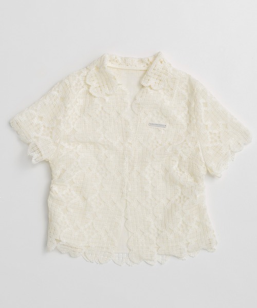PRANK PROJECT（プランクプロジェクト）の「【2026Summer Pre-Order】スカラップクローバーレーストップ / Scallop Clover Lace Top（シャツ/ブラウス・レディース・ホワイト/ブラック・FREE）」の19枚目の写真