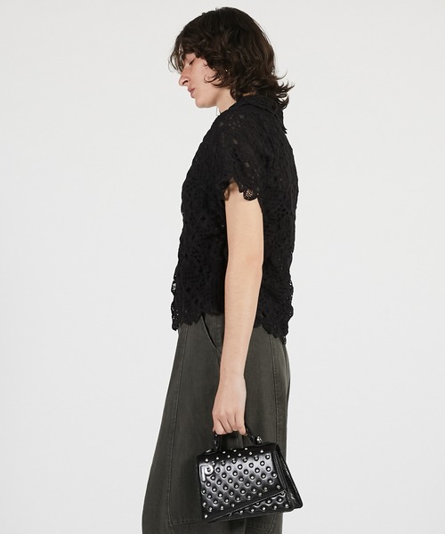 PRANK PROJECT（プランクプロジェクト）の「【2026Summer Pre-Order】スカラップクローバーレーストップ / Scallop Clover Lace Top（シャツ/ブラウス・レディース・ホワイト/ブラック・FREE）」の12枚目の写真