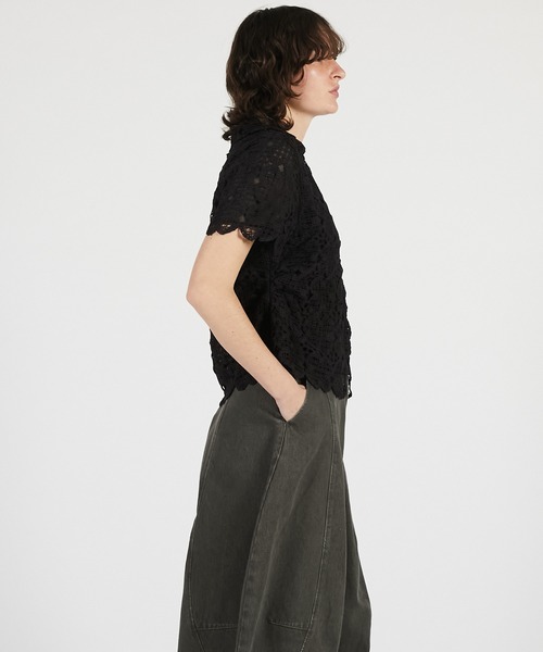 PRANK PROJECT（プランクプロジェクト）の「【2026Summer Pre-Order】スカラップクローバーレーストップ / Scallop Clover Lace Top（シャツ/ブラウス・レディース・ホワイト/ブラック・FREE）」の14枚目の写真