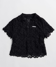 【中古】PRANK PROJECT｜プランクプロジェクト 半袖シャツ カットソー　ブラック サイズ：FreeSize【尾張小牧店】 中古・古着通販】PRANK PROJECT (プランクプロジェクト) Crochet Logo