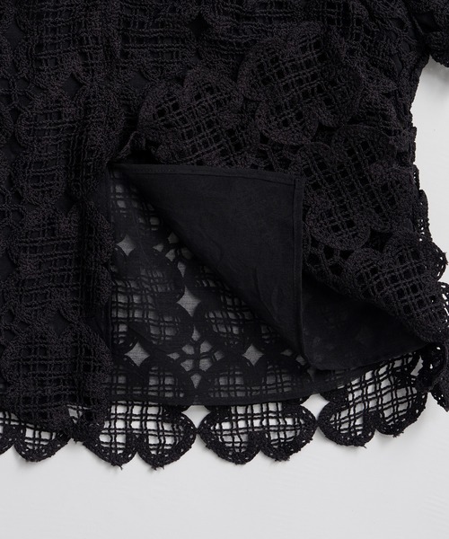 PRANK PROJECT（プランクプロジェクト）の「【2026Summer Pre-Order】スカラップクローバーレーストップ / Scallop Clover Lace Top（シャツ/ブラウス・レディース・ホワイト/ブラック・FREE）」の7枚目の写真
