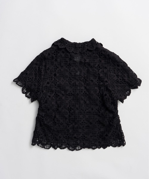 PRANK PROJECT（プランクプロジェクト）の「【2026Summer Pre-Order】スカラップクローバーレーストップ / Scallop Clover Lace Top（シャツ/ブラウス・レディース・ホワイト/ブラック・FREE）」の4枚目の写真