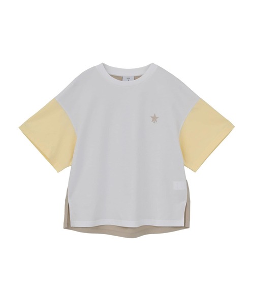 CONVERSE TOKYO（コンバーストウキョウ）の「COLOR SWITCHING TEE（Tシャツ/カットソー・レディース・ホワイト/ボルドー・FREE）」の10枚目の写真