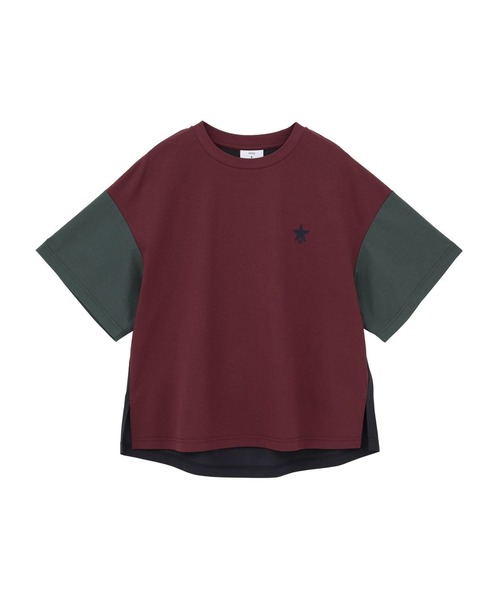 CONVERSE TOKYO（コンバーストウキョウ）の「COLOR SWITCHING TEE（Tシャツ/カットソー・レディース・ホワイト/ボルドー・FREE）」の9枚目の写真
