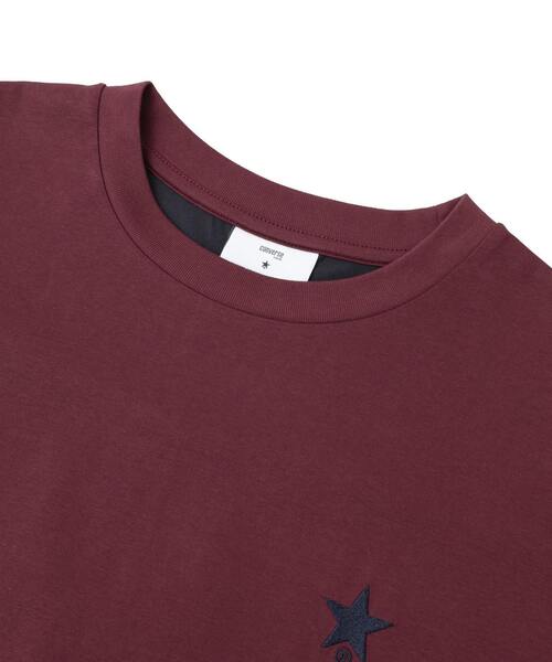 CONVERSE TOKYO（コンバーストウキョウ）の「COLOR SWITCHING TEE（Tシャツ/カットソー・レディース・ホワイト/ボルドー・FREE）」の7枚目の写真