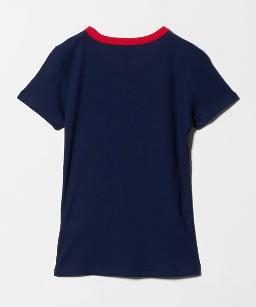GOOD PEOPLE GOOD STITCHING GOOD PRODUCT（グッドピープルグッドスティッチンググッドプロダクト）の「＜GOOD PEOPLE GOOD STITCHING GOOD PRODUCT＞トリム リブ Tシャツ（Tシャツ/カットソー・レディース・ナチュラル/ネイビー・S）」の3枚目の写真