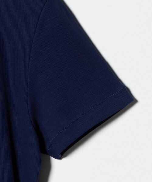 GOOD PEOPLE GOOD STITCHING GOOD PRODUCT（グッドピープルグッドスティッチンググッドプロダクト）の「＜GOOD PEOPLE GOOD STITCHING GOOD PRODUCT＞トリム リブ Tシャツ（Tシャツ/カットソー・レディース・ナチュラル/ネイビー・S）」の5枚目の写真