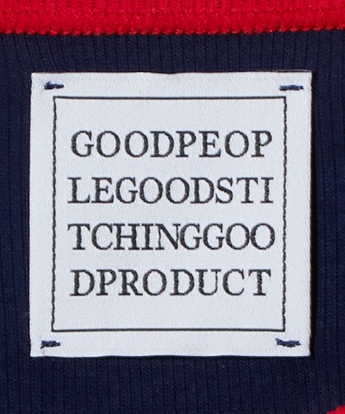 GOOD PEOPLE GOOD STITCHING GOOD PRODUCT（グッドピープルグッドスティッチンググッドプロダクト）の「＜GOOD PEOPLE GOOD STITCHING GOOD PRODUCT＞トリム リブ Tシャツ（Tシャツ/カットソー・レディース・ナチュラル/ネイビー・S）」の9枚目の写真
