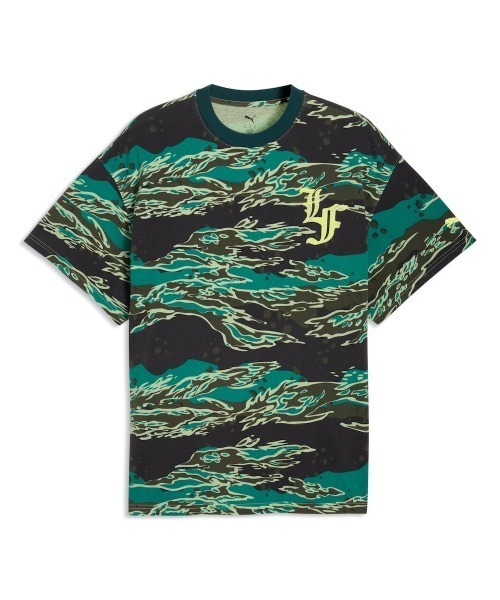 PUMA（プーマ）の「PUMA LAFRANCE SUPPLY AOP TEE（プーマ ラフランス サプライ エーオーピー ティー）（Tシャツ/カットソー・メンズ・グリーン系・SMALL/MEDIUM/LARGE/X-LARGE/XX-LARGE）」の5枚目の写真