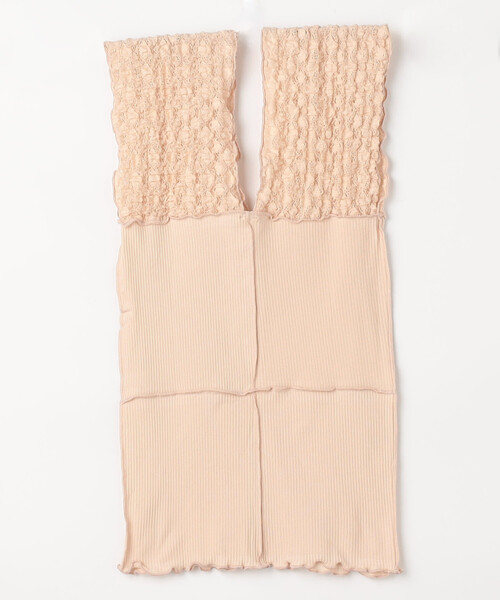 Firsthand（ファーストハンド）の「Baserange/ベースレンジ NEHRU TANK / リブ レース タンクトップ（タンクトップ・レディース・ベージュ・SMALL）」の2枚目の写真