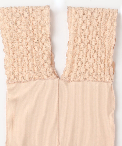 Firsthand（ファーストハンド）の「Baserange/ベースレンジ NEHRU TANK / リブ レース タンクトップ（タンクトップ・レディース・ベージュ・SMALL）」の3枚目の写真