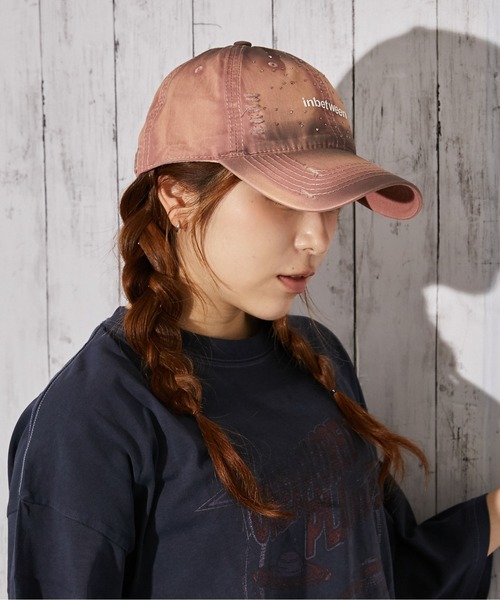 GORGE（ゴージ）の「《ラインストーン・ダメージ加工》キャップ／ストリート／オールシーズン／全3色（キャップ・レディース・ピンク/チャコール/ブラック・F）」の6枚目の写真
