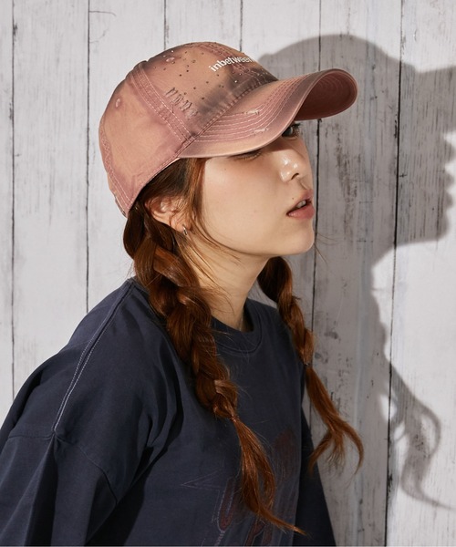 GORGE（ゴージ）の「《ラインストーン・ダメージ加工》キャップ／ストリート／オールシーズン／全3色（キャップ・レディース・ピンク/チャコール/ブラック・F）」の7枚目の写真