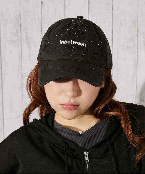 GORGE（ゴージ）の「《ラインストーン・ダメージ加工》キャップ／ストリート／オールシーズン／全3色（キャップ・レディース・ピンク/チャコール/ブラック・F）」の10枚目の写真