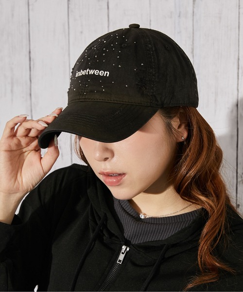 GORGE（ゴージ）の「《ラインストーン・ダメージ加工》キャップ／ストリート／オールシーズン／全3色（キャップ・レディース・ピンク/チャコール/ブラック・F）」の11枚目の写真