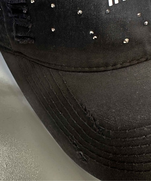 GORGE（ゴージ）の「《ラインストーン・ダメージ加工》キャップ／ストリート／オールシーズン／全3色（キャップ・レディース・ピンク/チャコール/ブラック・F）」の16枚目の写真