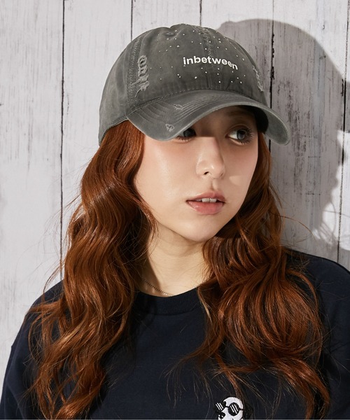 GORGE（ゴージ）の「《ラインストーン・ダメージ加工》キャップ／ストリート／オールシーズン／全3色（キャップ・レディース・ピンク/チャコール/ブラック・F）」の17枚目の写真