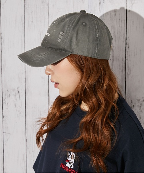 GORGE（ゴージ）の「《ラインストーン・ダメージ加工》キャップ／ストリート／オールシーズン／全3色（キャップ・レディース・ピンク/チャコール/ブラック・F）」の19枚目の写真
