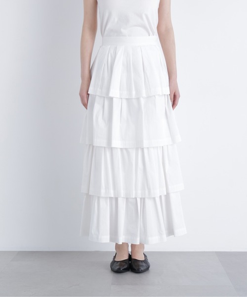 N.（N. Natural Beauty Basic）（エヌエヌナチュラルビューティーベーシック）の「ブロードティアードスカート（スカート・レディース・ブルー系その他2/ブラック/オフホワイト・P/S/MEDIUM）」の16枚目の写真