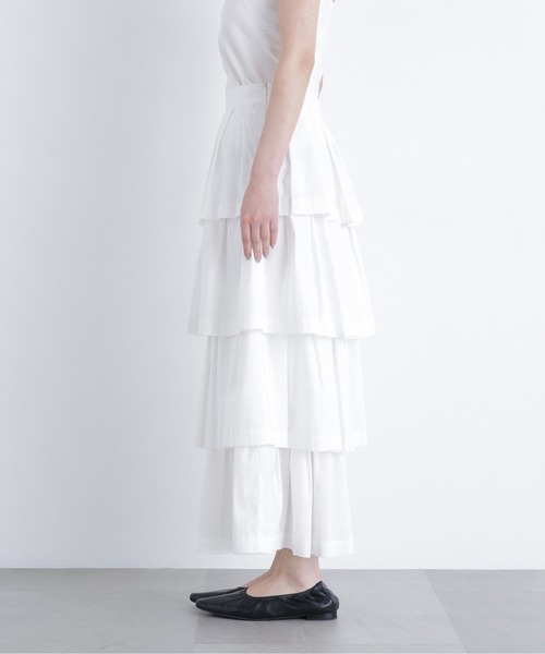 N.（N. Natural Beauty Basic）（エヌエヌナチュラルビューティーベーシック）の「ブロードティアードスカート（スカート・レディース・ブルー系その他2/ブラック/オフホワイト・P/S/MEDIUM）」の17枚目の写真