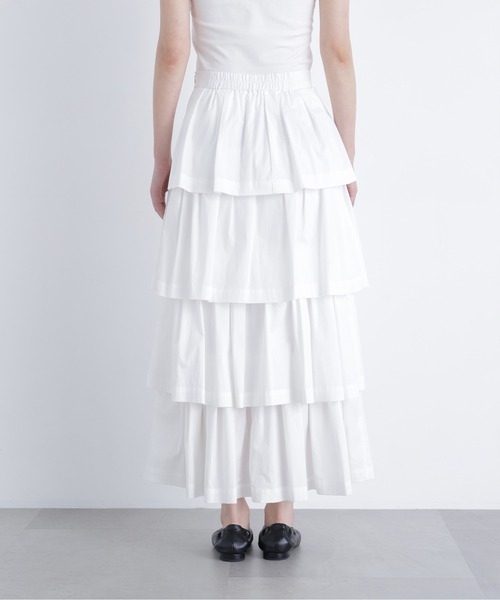 N.（N. Natural Beauty Basic）（エヌエヌナチュラルビューティーベーシック）の「ブロードティアードスカート（スカート・レディース・ブルー系その他2/ブラック/オフホワイト・P/S/MEDIUM）」の18枚目の写真