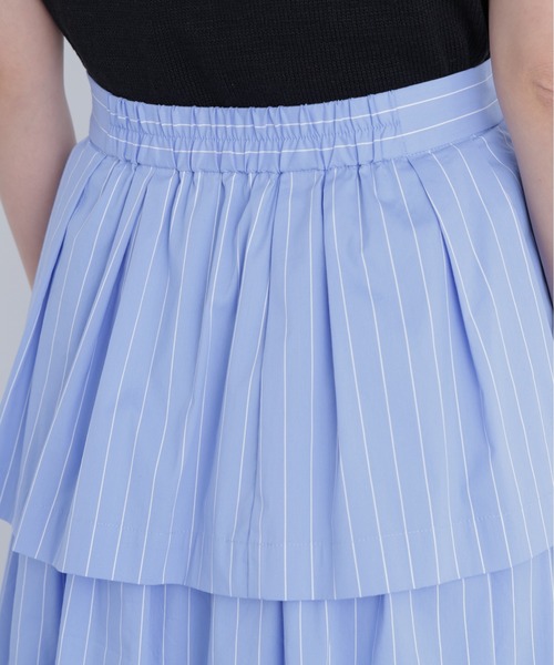 N.（N. Natural Beauty Basic）（エヌエヌナチュラルビューティーベーシック）の「ブロードティアードスカート（スカート・レディース・ブルー系その他2/ブラック/オフホワイト・P/S/MEDIUM）」の14枚目の写真