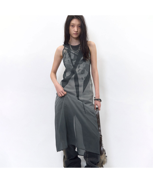 BLR(ビーエルアール)の「Echoed Tear One-Piece Grey(ワンピース・レディース・その他・SMALL/MEDIUM)」の3枚目の写真