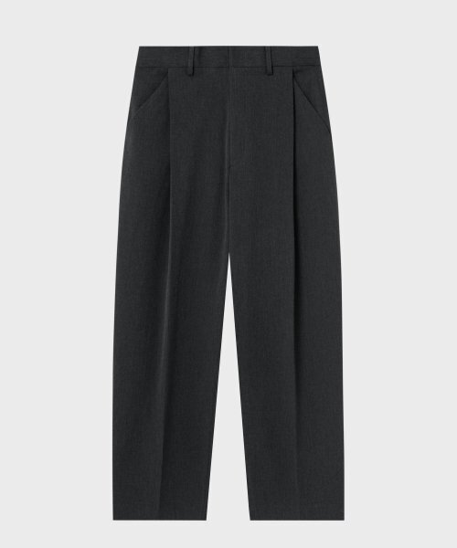 NONBLANK(ノンブランク)の「ワンタックカーブドワイドスラックス_チャコールグレー(スラックス・メンズ・その他・LARGE/MEDIUM/X-LARGE/SMALL)」の1枚目の写真