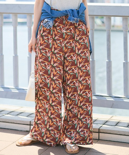 coca（coca）（コカ）の「シボ感ワイドパンツ（その他パンツ・レディース・ライトベージュ/B/A/ブルー/レッド/ブラック・L/M/S）」の5枚目の写真