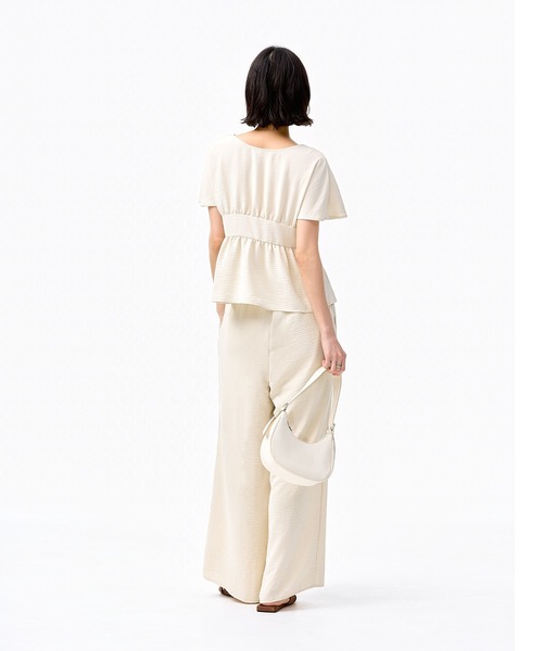 coca（coca）（コカ）の「シボ感ワイドパンツ（その他パンツ・レディース・ライトベージュ/B/A/ブルー/レッド/ブラック・L/M/S）」の11枚目の写真