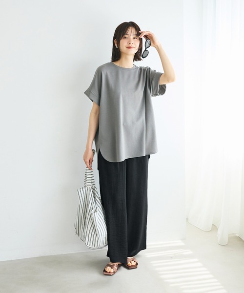 coca（coca）（コカ）の「シボ感ワイドパンツ（その他パンツ・レディース・ライトベージュ/B/A/ブルー/レッド/ブラック・L/M/S）」の12枚目の写真