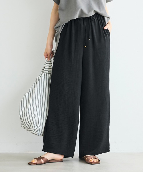 coca（coca）（コカ）の「シボ感ワイドパンツ（その他パンツ・レディース・ライトベージュ/B/A/ブルー/レッド/ブラック・L/M/S）」の13枚目の写真
