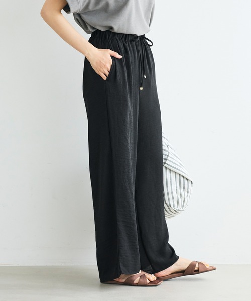 coca（coca）（コカ）の「シボ感ワイドパンツ（その他パンツ・レディース・ライトベージュ/B/A/ブルー/レッド/ブラック・L/M/S）」の14枚目の写真