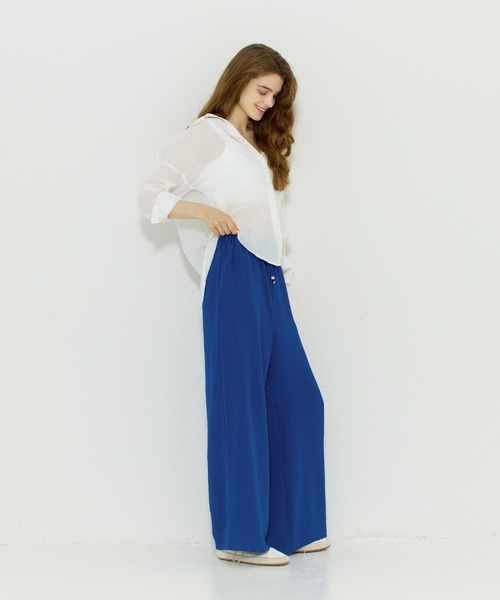 coca（coca）（コカ）の「シボ感ワイドパンツ（その他パンツ・レディース・ライトベージュ/B/A/ブルー/レッド/ブラック・L/M/S）」の16枚目の写真