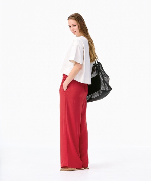 coca（coca）（コカ）の「シボ感ワイドパンツ（その他パンツ・レディース・ライトベージュ/B/A/ブルー/レッド/ブラック・L/M/S）」の20枚目の写真