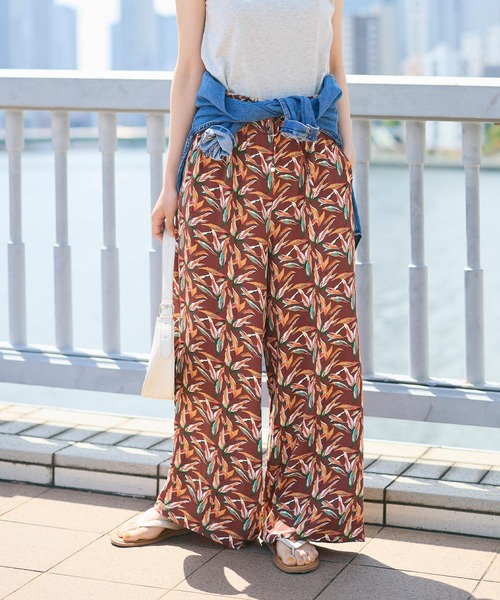 coca（coca）（コカ）の「シボ感ワイドパンツ（その他パンツ・レディース・ライトベージュ/B/A/ブルー/レッド/ブラック・L/M/S）」の21枚目の写真