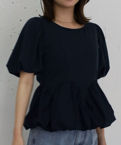 archives(アルシーヴ)の「ラウンドバルーンドッキングカットTOPS(Tシャツ/カットソー・レディース・オフホワイト/グレー/ネイビー・MEDIUM)」の22枚目の写真