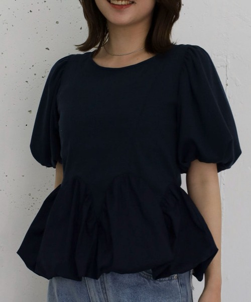 archives(アルシーヴ)の「ラウンドバルーンドッキングカットTOPS(Tシャツ/カットソー・レディース・オフホワイト/グレー/ネイビー・MEDIUM)」の21枚目の写真