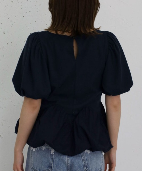 archives(アルシーヴ)の「ラウンドバルーンドッキングカットTOPS(Tシャツ/カットソー・レディース・オフホワイト/グレー/ネイビー・MEDIUM)」の19枚目の写真