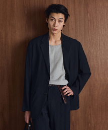 TNGT（ティーエヌジーティー）の「Kinoshita Seersucker Jacket (Navy) TNJA6E205N2（テーラードジャケット）」