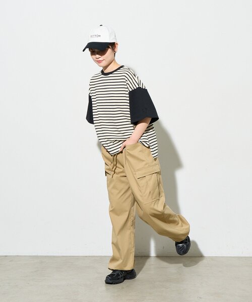 B-DAY STORE(ビーデイストア)の「【B-DAY STORE】ボーダーTシャツ(Tシャツ/カットソー・レディース・ブラック/ホワイト・0)」の6枚目の写真