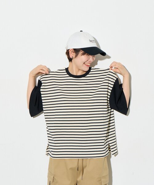 B-DAY STORE(ビーデイストア)の「【B-DAY STORE】ボーダーTシャツ(Tシャツ/カットソー・レディース・ブラック/ホワイト・0)」の8枚目の写真