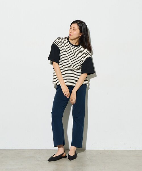 B-DAY STORE(ビーデイストア)の「【B-DAY STORE】ボーダーTシャツ(Tシャツ/カットソー・レディース・ブラック/ホワイト・0)」の19枚目の写真