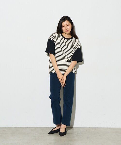 B-DAY STORE(ビーデイストア)の「【B-DAY STORE】ボーダーTシャツ(Tシャツ/カットソー・レディース・ブラック/ホワイト・0)」の20枚目の写真