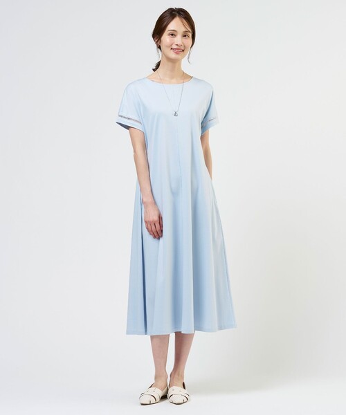 J.PRESS(ジェイプレス)の「コットンスムース ワンピース(ワンピース・レディース・ブラウン系/サックスブルー系/ライトグレー系/ネイビー系・11/9)」の6枚目の写真