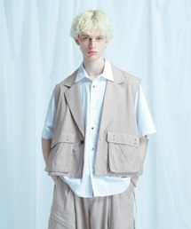HARE（ハレ）の「【接触冷感 SET UP対応】2ポケットテーラードベスト(HARE)（ベスト）」