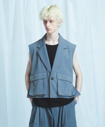 HARE（ハレ）の「【接触冷感 SET UP対応】2ポケットテーラードベスト(HARE)（ベスト）」